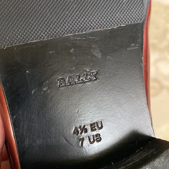 Bally Talky Mules Bronze Patent Leather Slip On Shoes Open Back - Picture 9 of 11